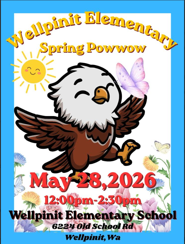 Flyer for elementary spring pow wow on May 28th